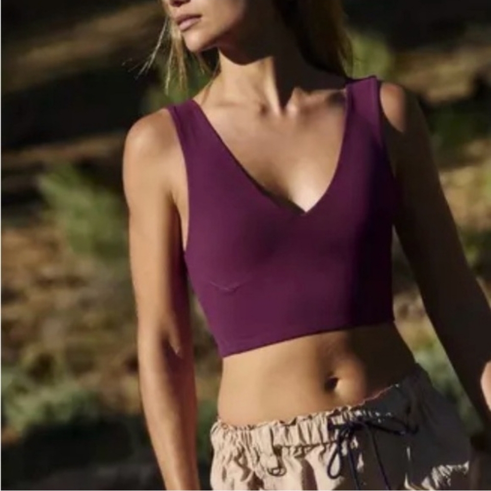 Free People Never Better Crop Top.  Deep mulberry